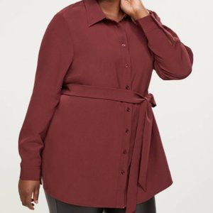 Lane Bryant size 28 button-up belted tunic plus